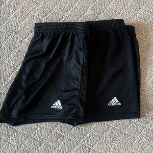 2 Pair of Adidas Women's Athletic Black Soccer Shorts Size Small